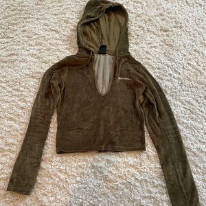 iets frans Cropped Velour Top